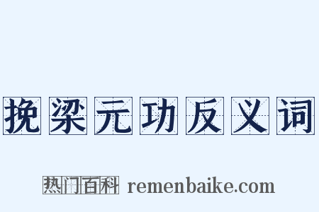 挽梁元功反义词是什么意思的图片